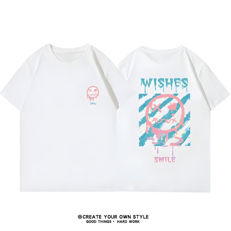 KAOS OVERSIZE PRIA/WANITA WISHES ATASAN PRIA LENGAN PENDEK KAOS PRIA DISTRO