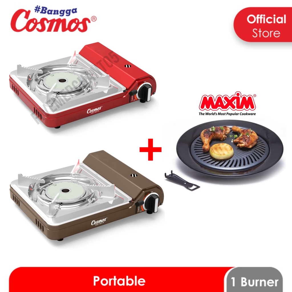 Kompor Portable Cosmos CGC 123 P 2 in 1 Gas Kaleng &amp; Tabung Cosmos 123 Kompor Piknik Cosmos