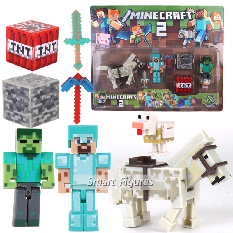 Mainan Hadiah Ejectable Luminous EnderDragon MC Orang Kampung Besi Golem Rambat Enderman Diamond Steve Karakter Game