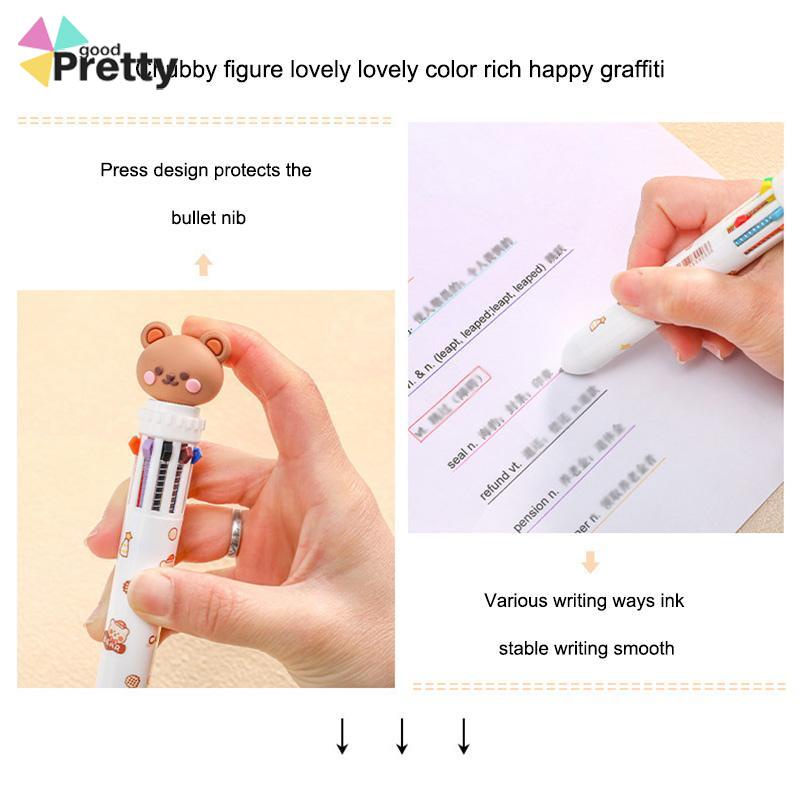 10 warna beruang lucu beruang alat tulis kantor pena siswa - PD
