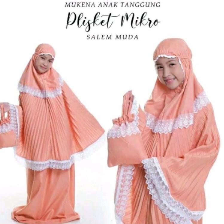 XAF.11De22ᴸ • MUKENA ANAK PLISKET // MUKENA ANAK KATUN UMUR 12 TAHUN // MUKENA ANAK PEREMPUAN UMUR 1