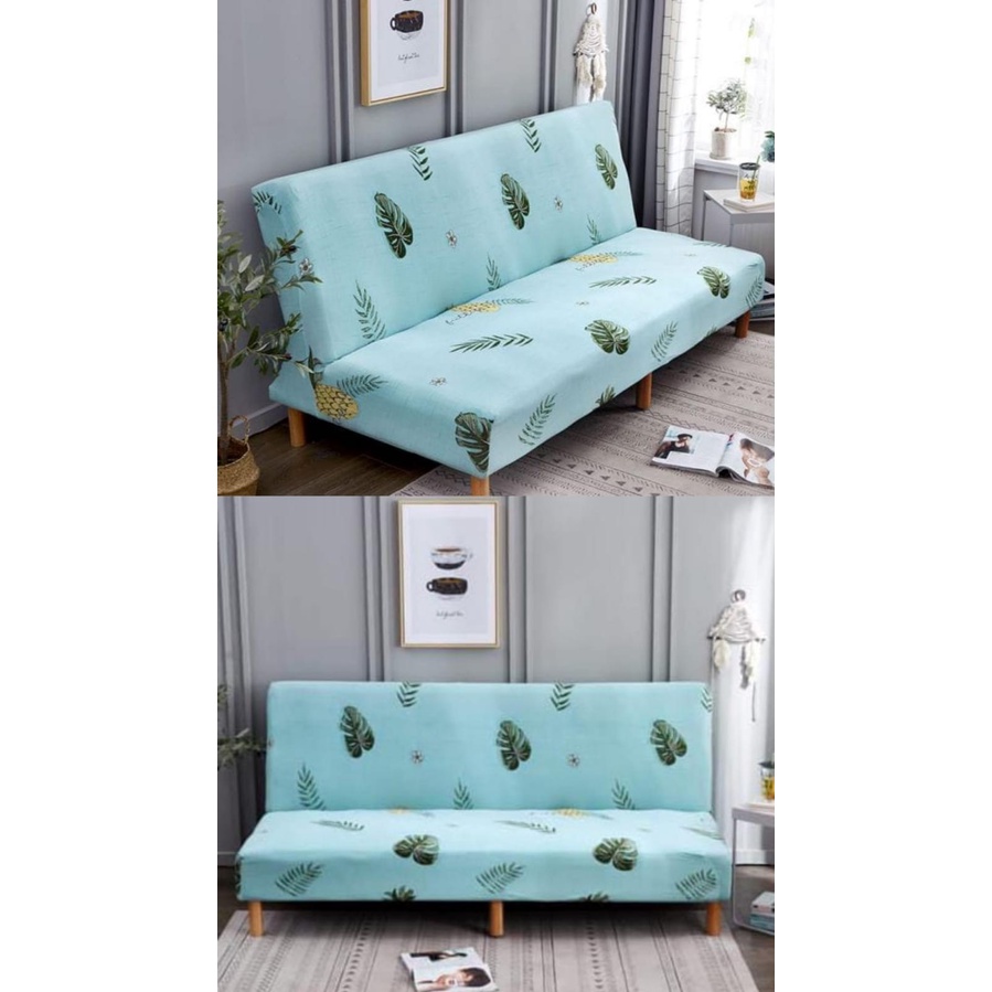 NP-Slipcover Armless Sofa Bed Elastic - Sarung Sofa Elastis Tanpa Lengan