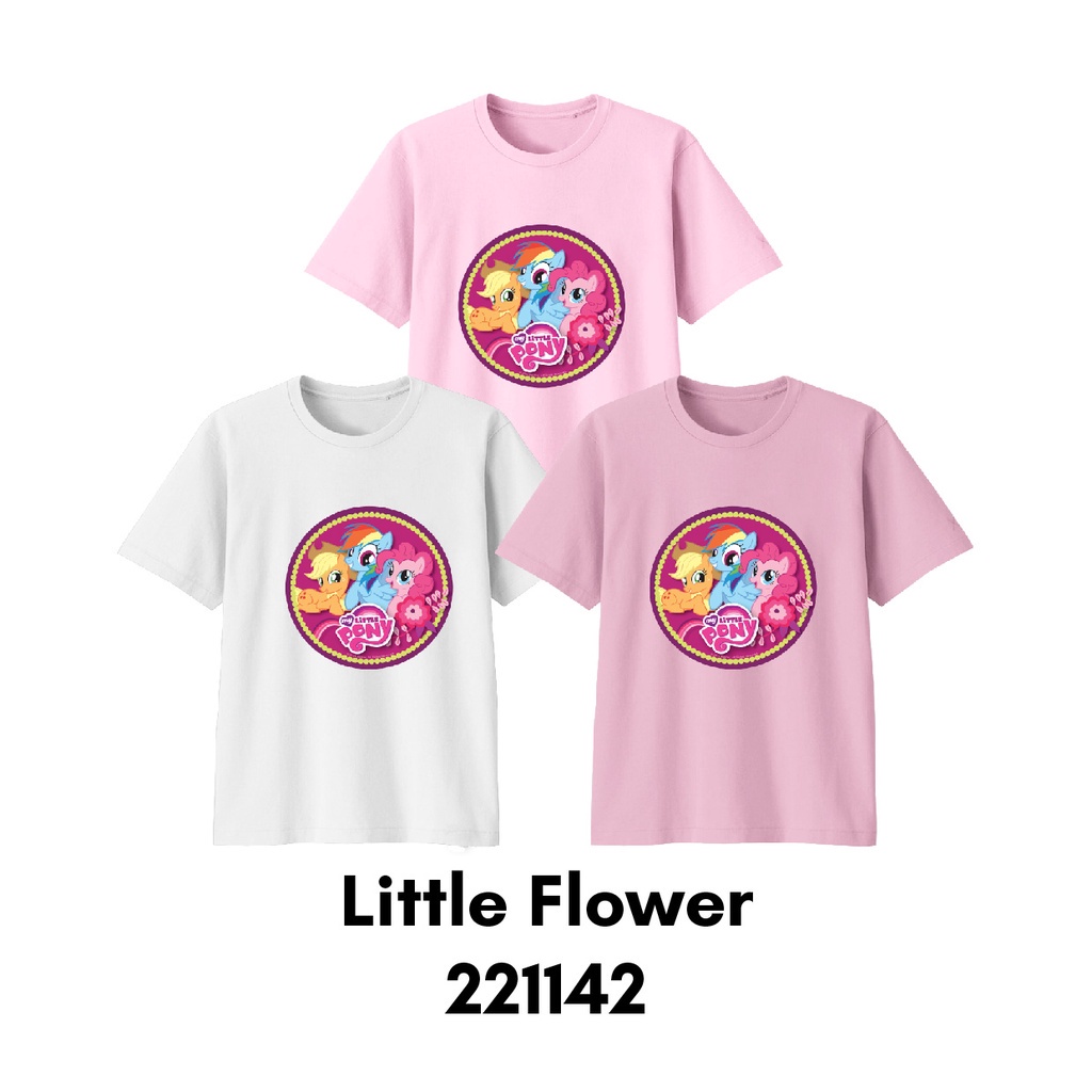 aos Little Pony Special LittleFlower Ready Size Bayi Anak Dewasa Bahan Katun Combed 30s Premium