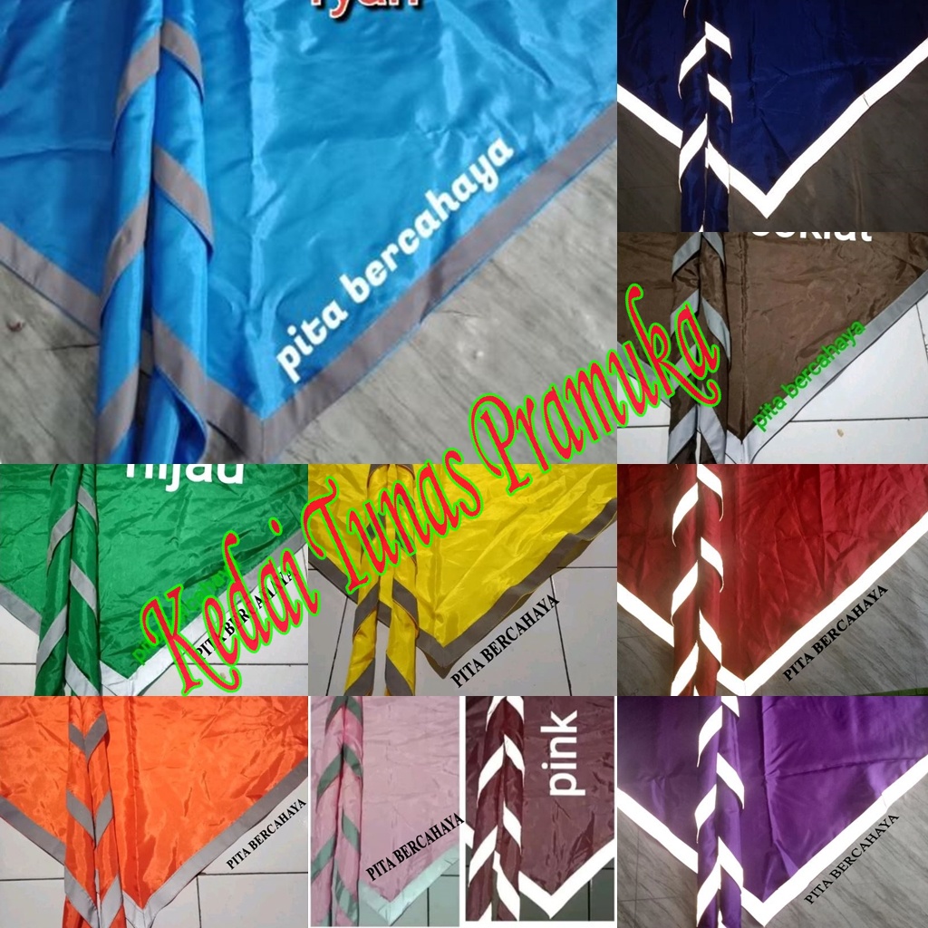 Scarf Pramuka Scraf Pramuka Sleyer Slayer Pramuka Scaft 1 Warna Pita Bercahaya