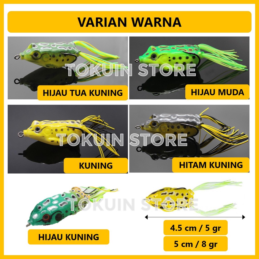 Soft Frog Lure Bait Umpan Casting Mata Pancing Mancing Kodok Katak