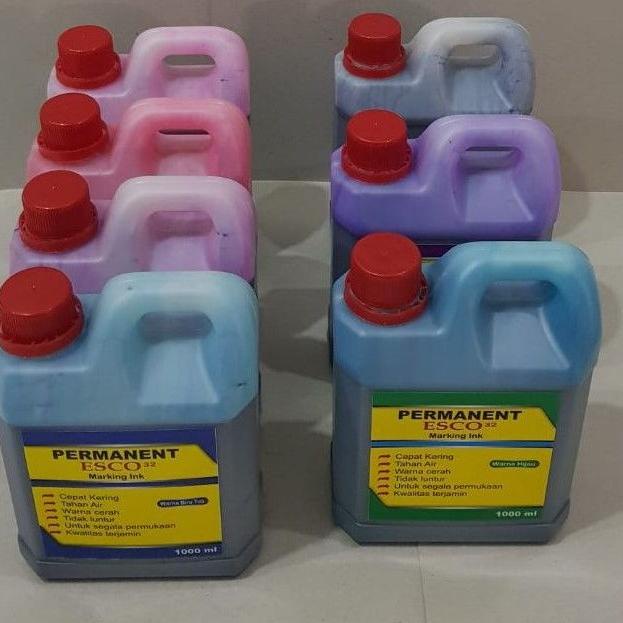 

[L-49 ㊛] Tinta karung esco / tinta spidol permanen biru tua 1 ltr-super keren