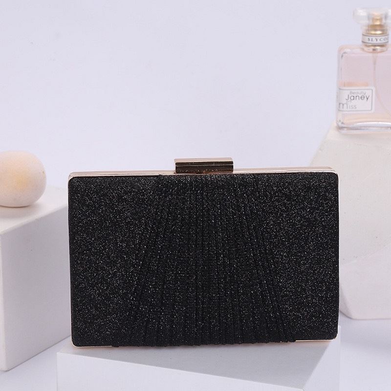 BJ212005 - BLACK/GOLD/PINK/SILVER - TAS PESTA CLUTCH SLEMPANG TALI RANTAI WANITA FASHION KOREA CHINA IMPORT MODIS ELEGAN TERMURAH TERLARIS TERBARU BAGSTORE JAKARTA TAS BATAM JT12005 GT1981