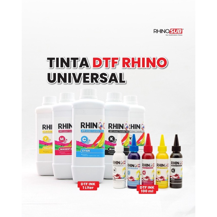 

Tinta Rhino Ink Tinta Dtf (Direct Transfer Film) - Kualitas Premium 100Ml