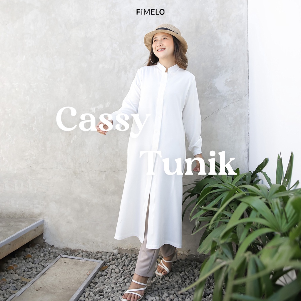 Cassy Tunic A (Tunik Polos Lengan Panjang)