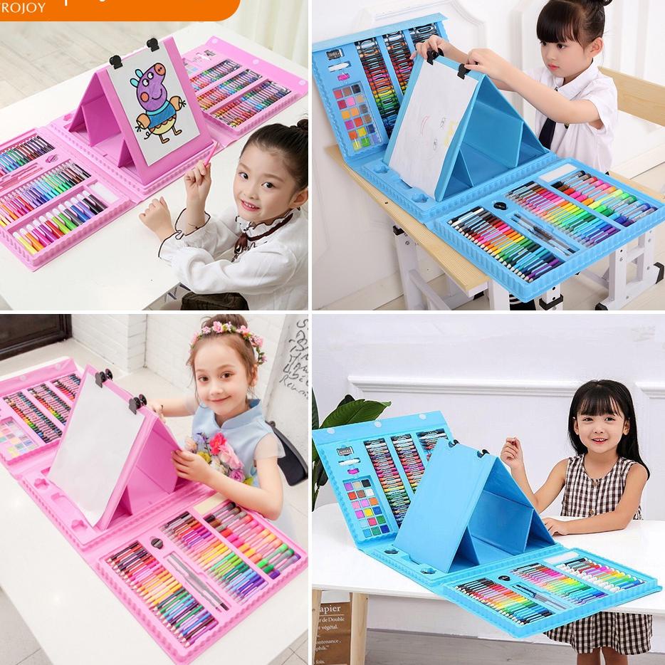 

Special TROHE - TROJOY Crayon Anak Pengasah 208pcs Set Alat Menggambar Melukis Anak-anak Crayon Cat Air Pensil ,,