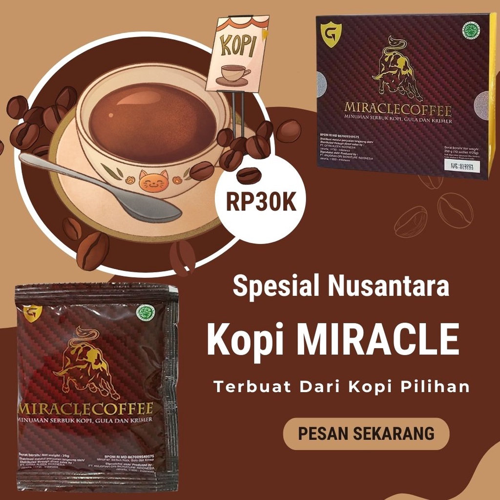 

Kopi Miracle MIRACLE Coffee Premium Grade Kopi Mirakel Sachet