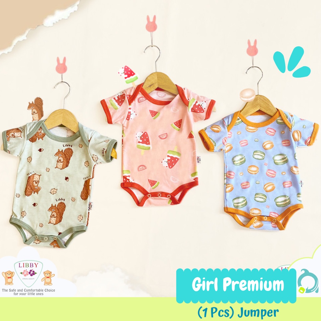 LIBBY Premium Jumper Motif Girl Size 0-12 Bulan (1 pcs/pack)