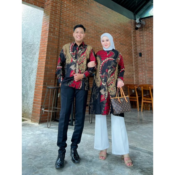 BATIK COUPLE TUNIK KEMEJA KATUN HALUS SERAGAM KANTOR TERLARIS