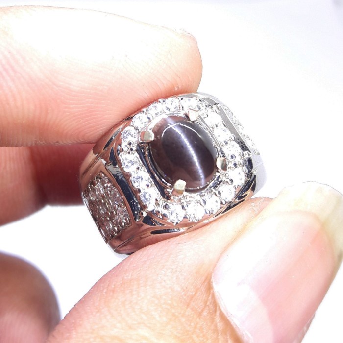 Cincin Batu Cat Eye Silimanite Size Kantoran