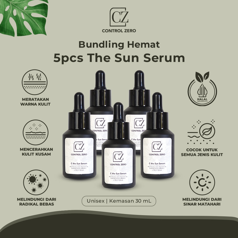 [Bundling] Control Zero 5 Pcs C The Sun Serum 30ml Repair Skin Barrier Mencerahkan Wajah Kusam Skinc