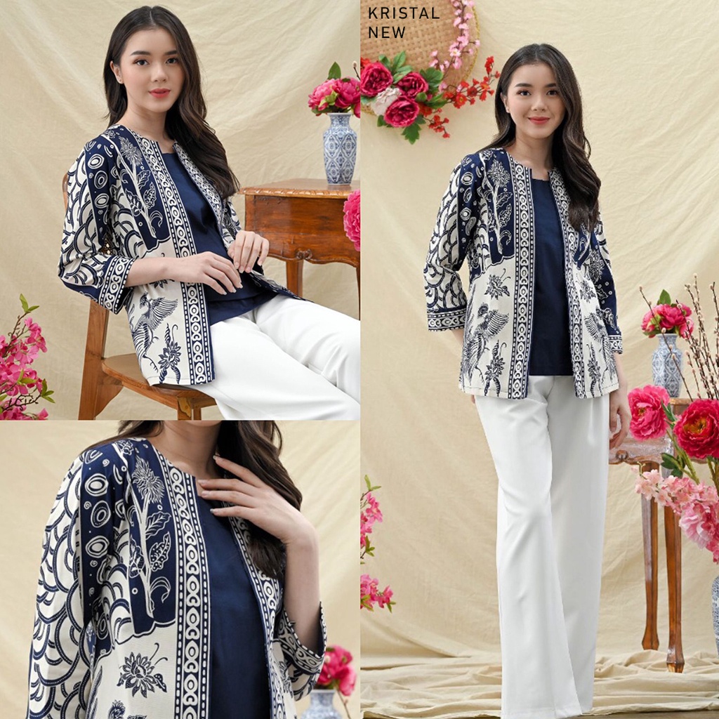 KRISTAL TOP - Atasan Batik Wanita Lengan Panjang