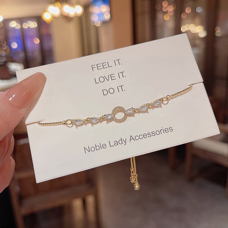Gelang Lingkaran Super Bersinar Gelang Fashion Zirkon Gelang Hnad Perhiasan