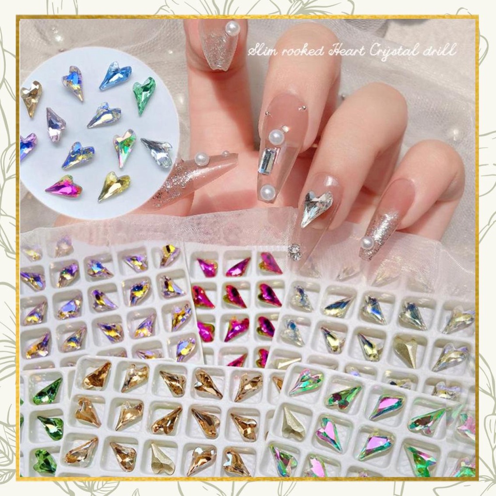 【 COD 】 10pcs/100pcs Hiasan Kuku 3d Nail Art Diy aurora mix/ Aurora mix Untuk Aksesoris Nail Art / Manicure Charms Berlian Imitasi/nail art