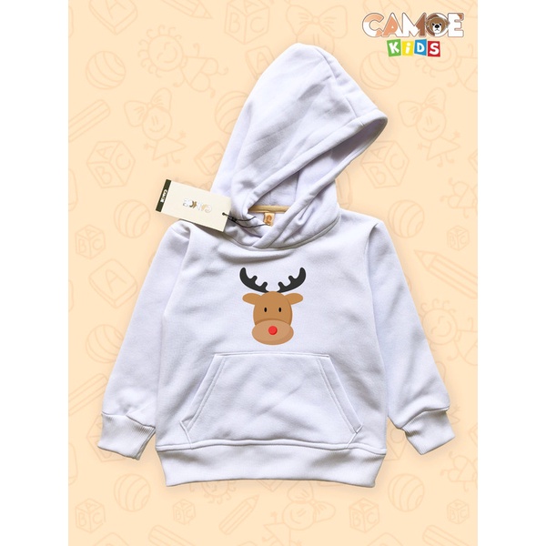 Jaket Hoodie Anak KIDS Santa Claus Deer Rusa Natal Christmas