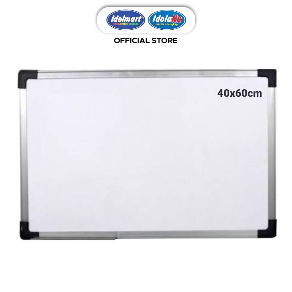 IDOLAKU Whiteboard Papan Tulis Putih Ukuran 40x80 - Murah