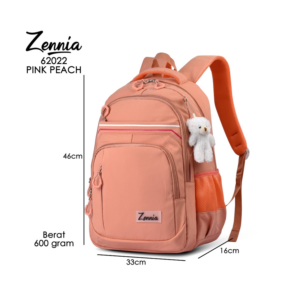 Tas Zennia 62022 Tas Ransel Sekolah Wanita Tas Korea Fashion