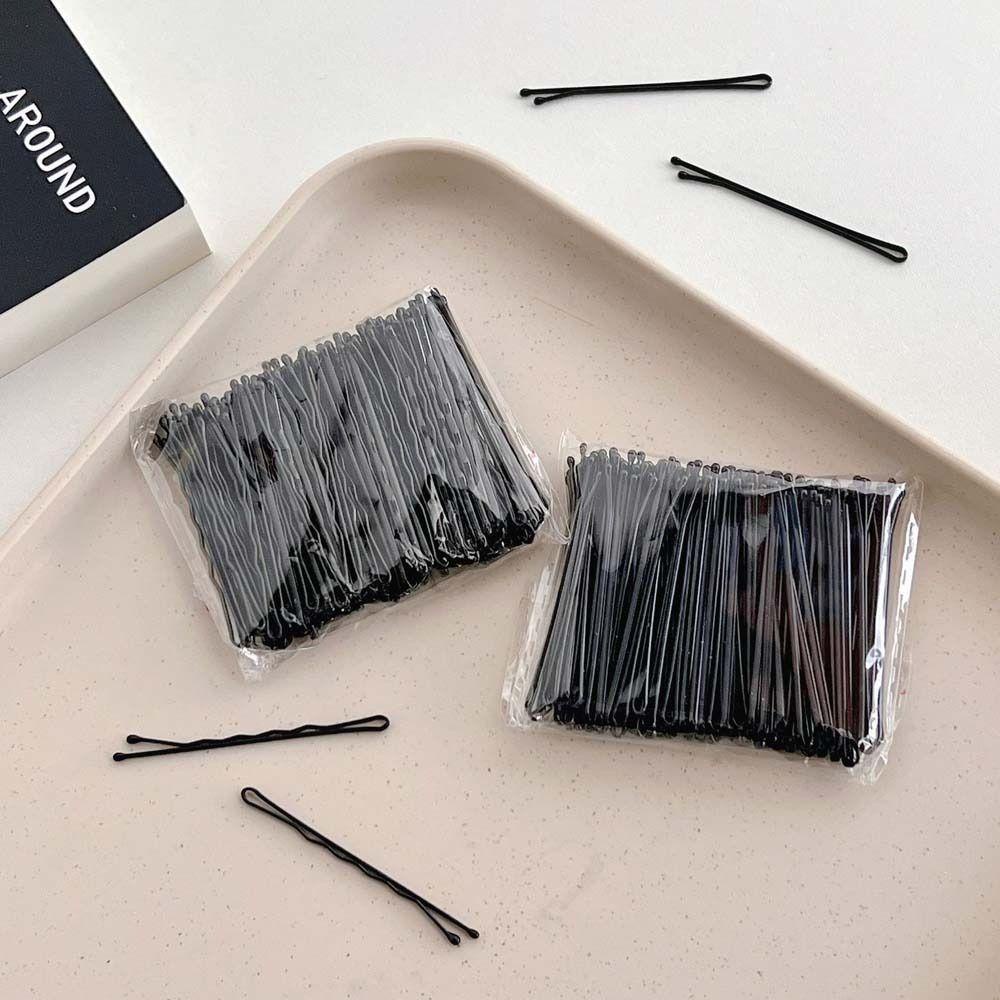 Rebuy 100pcs Hair Pin Flat Shaped Hair Salon Grips Alat Styling Rambut Tipe Gelombang Pin Rambut Tak Terlihat