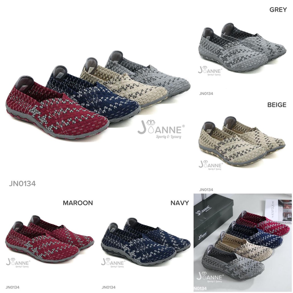 JOANNE Rajut Knit Flats Shoes #JN0134 ORIGINAL