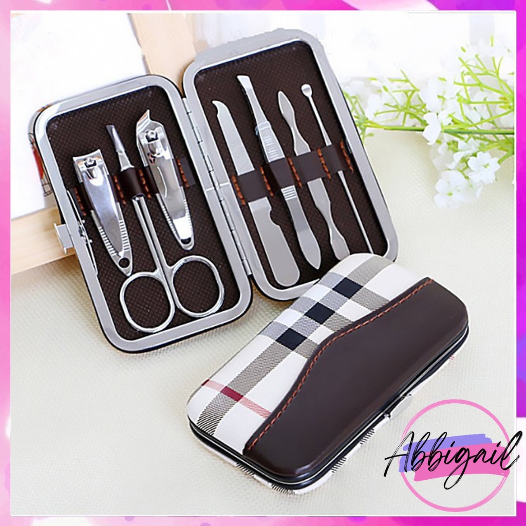 𝘈𝘉𝘎✰ Menicure Pedicure set 7in1 / Dompet Paket Pembersih Kuku Pinset Gunting Korek Kuping 1247