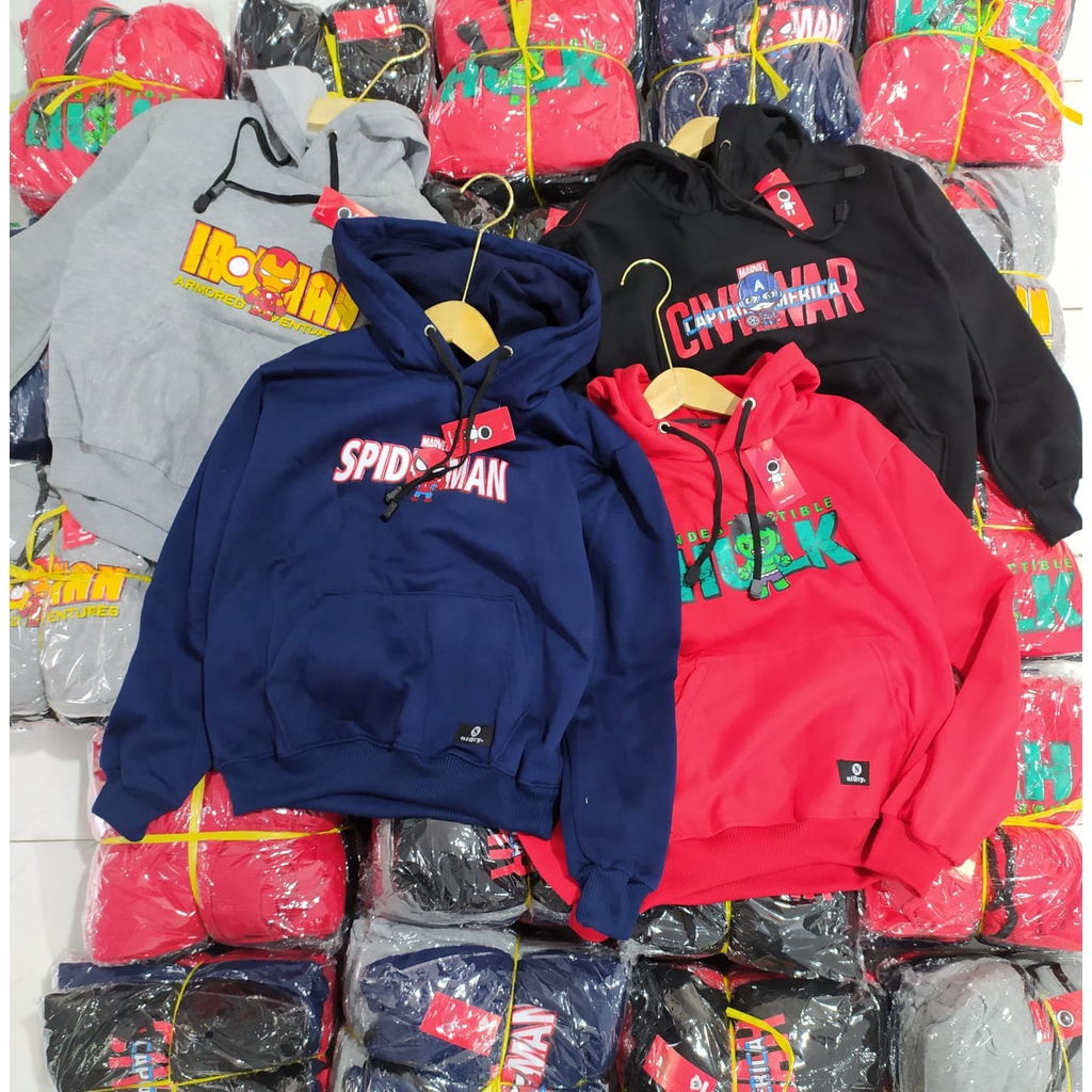 Sweater Jaket Hoodie Anak Laki Laki Cowok Usia 6 7 8 9 10 11 Tahun Bahan Fleece Tebal