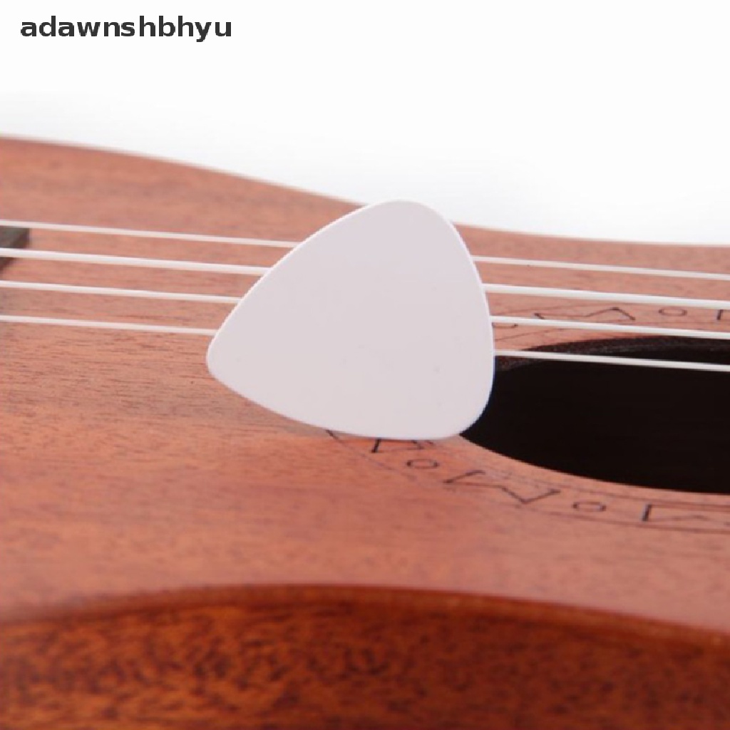 Adawnshbhyu 100PCS ABS Acoustic Ukulele Bass Gitar Elektrik Picks Plectrums Aksesoris ID