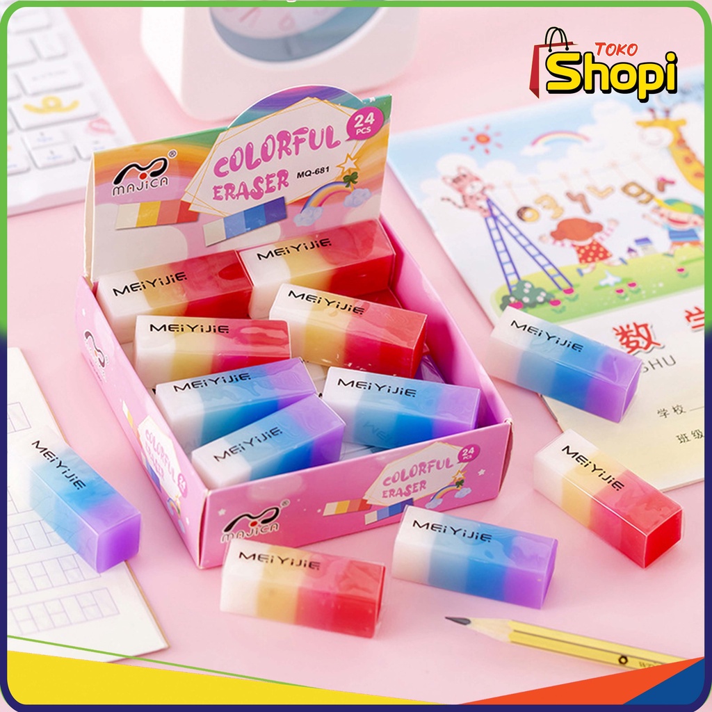 

♚ ♚Penghapus Pensil Motif Warna Warni Colorful Eraser