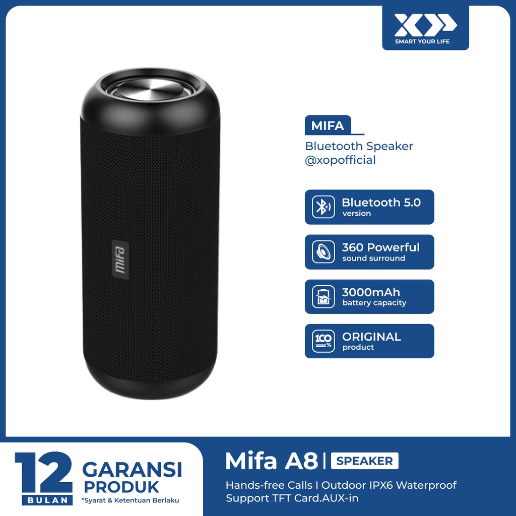 Mifa A8 Bluetooth Speaker 30W Stereo IPX7 Wireless Portable Original