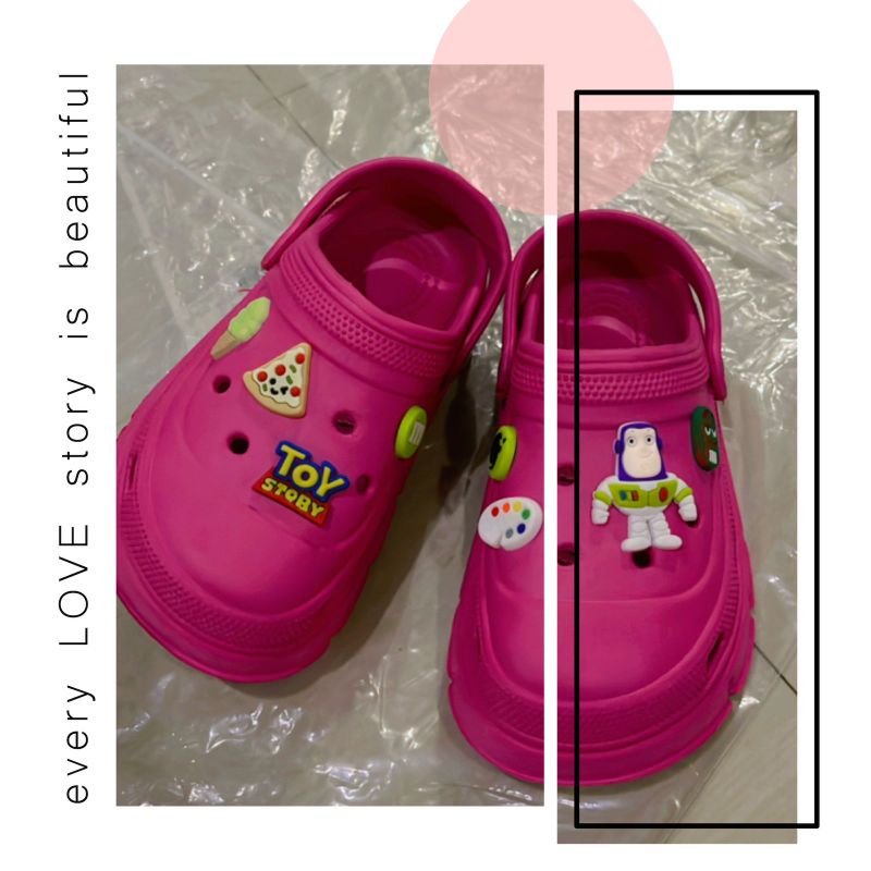 Sandal Crocs Kids Junior Eva Jibbits Import High quality S2