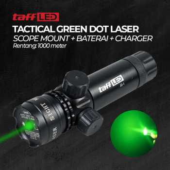 Tactical Green Dot Laser Scope Mount+Baterai+Charger TaffLED - JG-1