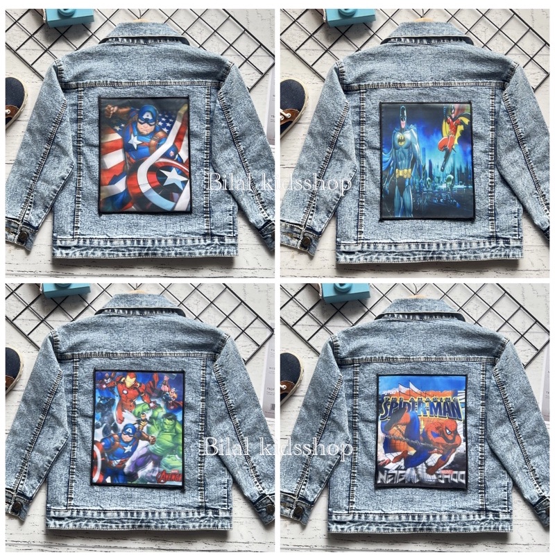 JAKET JEANS 3D ANAK LAKI-LAKI LENGAN PANJANG / JAKET SNOW JEANS ANAK 1-12 TAHUN