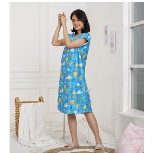 Daster Katun Kancing Depan Busui Friendly