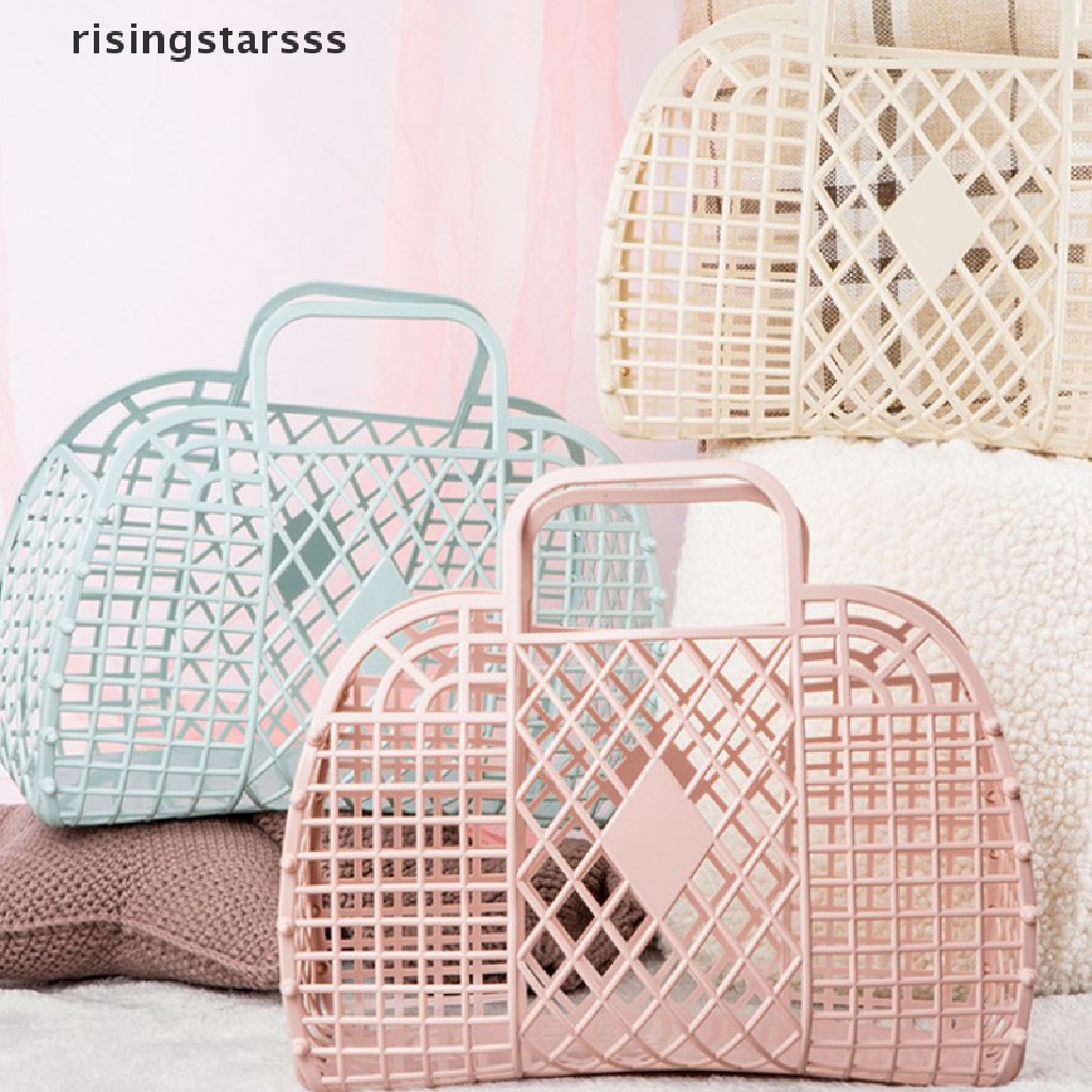 Rsid Span-new Removable Shower Basket Keranjang Mandi Plastik Keranjang Kamar Mandi Berongga Cuci Keranjang Penyimpanan Jelly