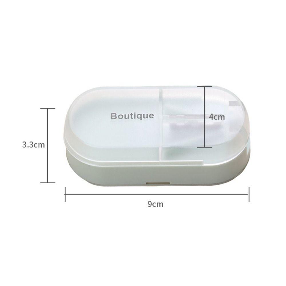 Preva 2PCS Alat Pemotong Pil Obat Travel Drug Splitter Storage Organizer Tablet Cutting Divider