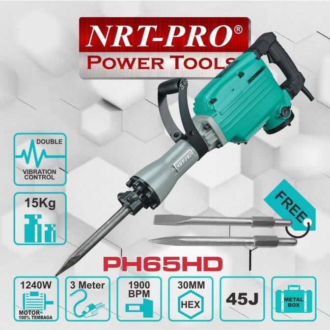 NRT PRO PH 65 HD PH65 JACK HAMMER DRILL MESIN BOBOK BETON PH65HD