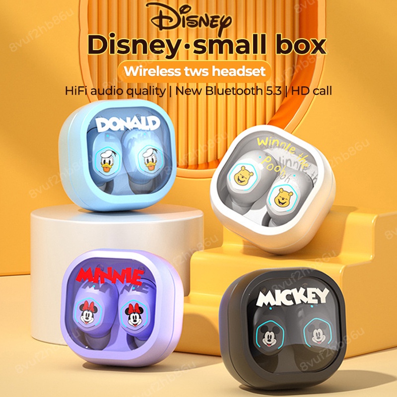 【Ready stok】Headset Bluetooth 100% Disney Earphone Bluetooth 5.3 Android Tws HiFi Stereo With Mic in-Ear Noise Reduc Mini Earbuds