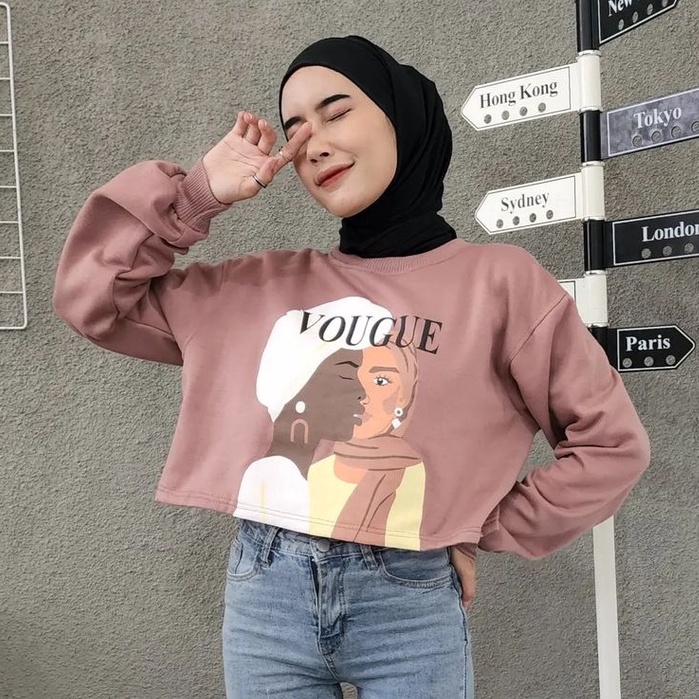 Public - Vogue Hits Crop - Sweater Crop Wanita Kekinian