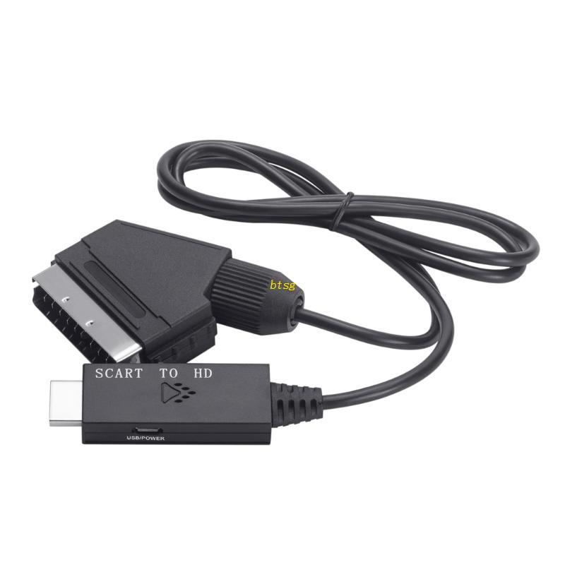 Adaptor btsg to Scart 1080p60Hz/720p60Hz Output Kabel USB Power Supply Konsumsi Daya Rendah