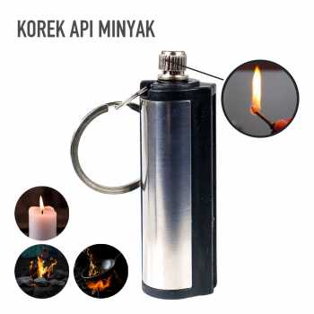 Korek Api Mancis Minyak Outdoor Camping Waterproof Model Gantungan / Korek Api Unik Gesek Alumunium Mancis Anti Air Kerosene Mini Tabung Silinder Bisa Isi UlangKorek Api Mancis Minyak Outdoor Camping Waterproof / Mancis Korek Api Minyak Tanah Isi ulang