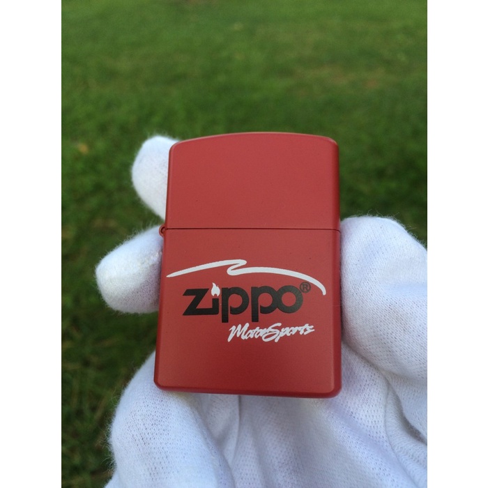 Korek Api Zippo Matte Merah MotorSport Grade Ori