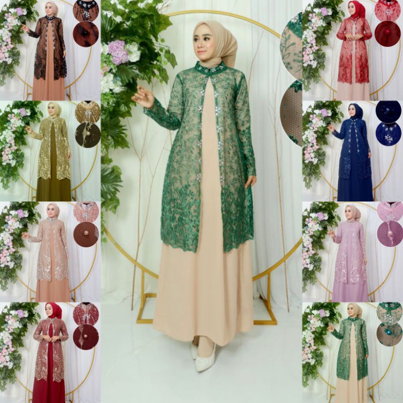 ALMEERA DRESS // BAHAN TILLE BORDIR MIX BORDIR PAYET // BAJU WISUDA // BAJU PESTA // KEBAYA MODERN // By Pelangi Jaya