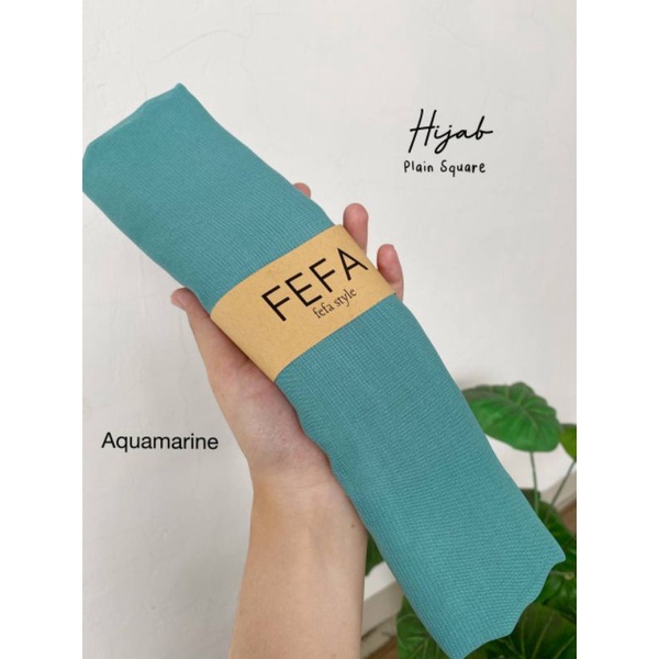 HIJAB PLAIN SQUARE Bahan POLYCOTTON