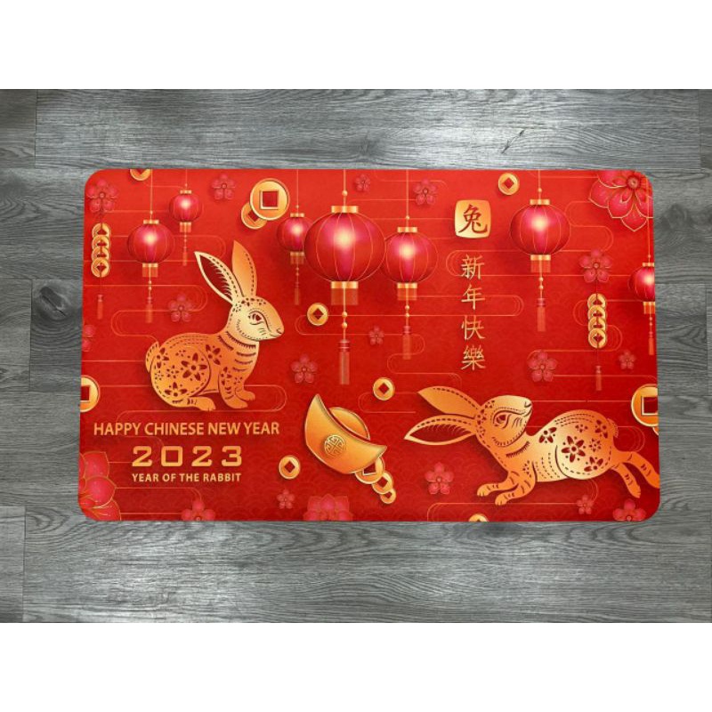 MH80KESET KAKI IMLEK MOTIF KELINCI TERBARU ANTISLIP TAHUN 2023 CHINESE NEWYEAR