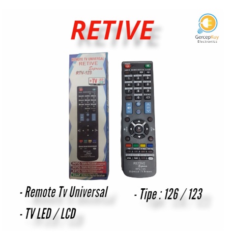 Remote TV Universal RTV 123 , RTV 126