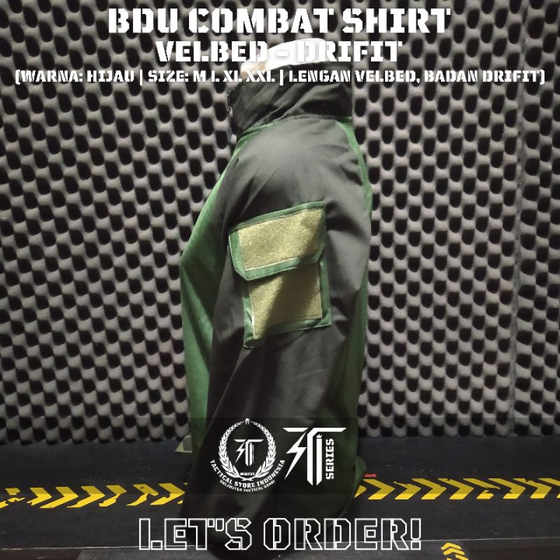 BDU Combat Shirt Drifit Velbed Hijau