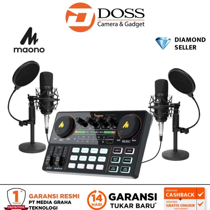 PAKET MAONO AU-AM200 AUDIO MIXER + MAONO AU-A03T 2PCS MIC